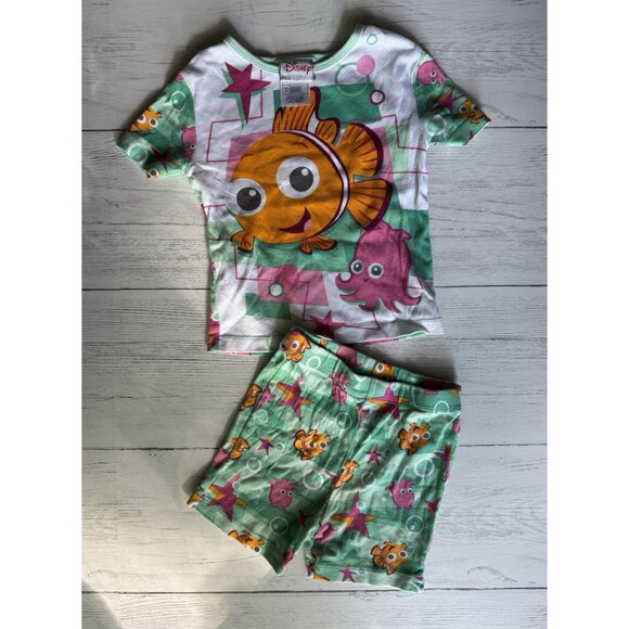 DISNEY store DELUXE Nemo and Tinkerbell Kids Short Set Sleepwear-Sz 4 - Picture 8 of 8